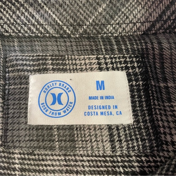 Hurley Men's Paradise City Flannel Shirt Hunter Green Size Medium - Picture 8 of 14